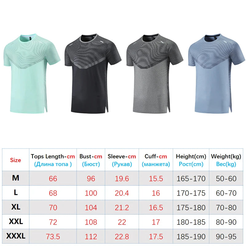 Men Training T-shirt 2022 Fashion Sport Prints Shirts Quick Dry Gym Short Sleeve Thin Bodybuilding Gym Tees Fitness Shirts 6