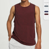 KAMB Mens Workout Tank Tops Mash Fabric Quick Dry Muscle Sleeveless Shirts Cut Off Slim Fit Bodybuilding Gym Tees Singlet 1