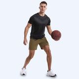 Mens High Quality Printed Gym Fitness Biker Shorts Back Pocket Design Trending Running Sweat Shorts For Men Sports Gym Shorts