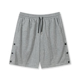 Men's Solid Color Cotton Sports Shorts Summer Plain Fitness Pants Sweat-wicking and Breathable Fabric for Running and Training