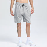 Men's Solid Color Cotton Sports Shorts Summer Plain Fitness Pants Sweat-wicking and Breathable Fabric for Running and Training
