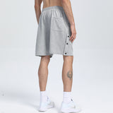 Men's Solid Color Cotton Sports Shorts Summer Plain Fitness Pants Sweat-wicking and Breathable Fabric for Running and Training