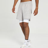 Men Bodybuilding Shorts 2 In 1 Summer Gym Workout Male Breathable Mesh Quick Dry Jogger Fitness Beach Short Pants