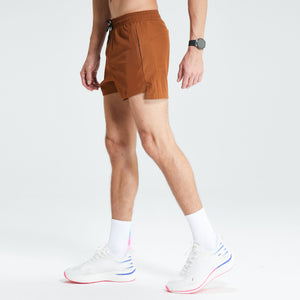 Men's Stretch Woven Sports Shorts with Quick-Dry Mesh for Running, Marathon, Track & Fitness