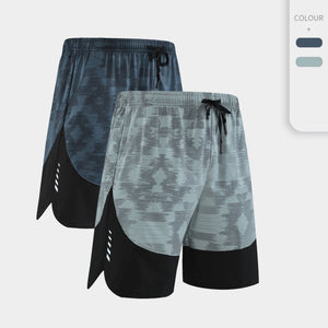 Men's Color-Blocked Sports Shorts - Casual Lightweight Ideal for Marathon Running Basketball Training Fitness Beach Wear