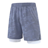 Men Bodybuilding Shorts 2 In 1 Summer Gym Workout Male Breathable Mesh Quick Dry Jogger Fitness Beach Short Pants