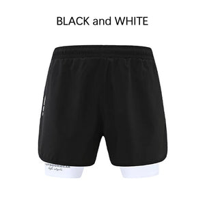 Sport Shorts Double-Deck Running Shorts 2 In 1 Quick Dry Men Sportswear Summer Gym Training Short Pants