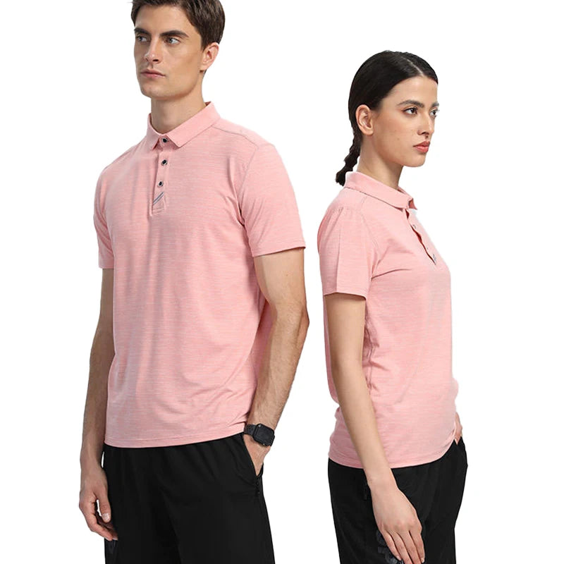 Mens Golf Shirts Polo Type Short Sleeve T-Shirt Sport Wear Casual Golf Clothes Quick-Dry Breathable Training Tee Sport Outdoor 3