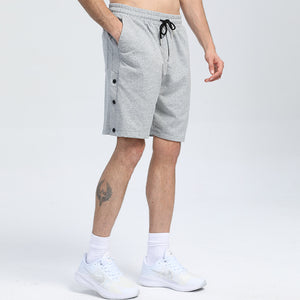 Men's Solid Color Cotton Sports Shorts Summer Plain Fitness Pants Sweat-wicking and Breathable Fabric for Running and Training