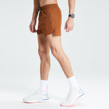 Men's Stretch Woven Sports Shorts with Quick-Dry Mesh for Running, Marathon, Track & Fitness